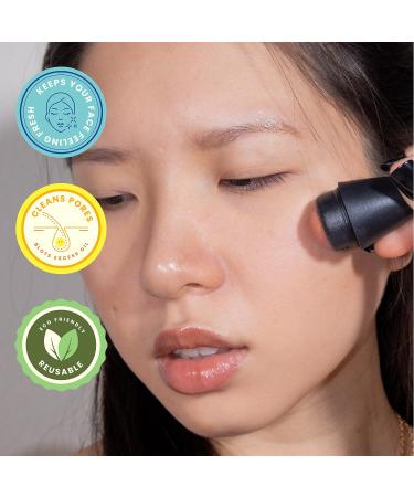 AOA Studio Volcanic Face Roller - Oil-Absorbing Reusable Facial Skincare Tool for Massage (White) | Best Face Massager - Buy Online on GoSupps.com