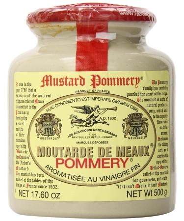 Pommery Meaux Mustard Stone Jar, 17.6-Ounce 1.1 Pound (Pack of 1)