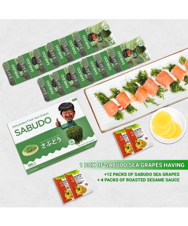 King Umibudo Dehydrated Lato Seaweed 0.7 oz x 4 packs - Sabudo Sea Grapes Green Caviar Superfood - Buy Online on GoSupps.com