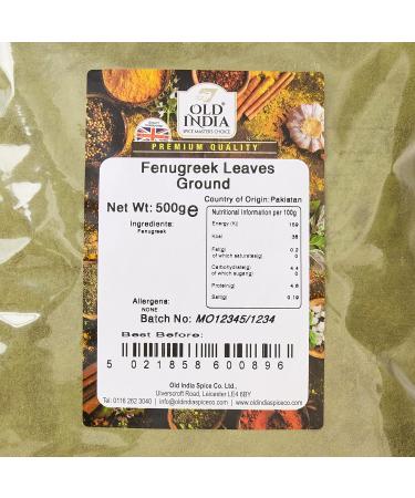 Old India Fenugreek Leaves Ground 500g - Authentic Indian Spice (Pack of 1) - Buy Online on GoSupps.com