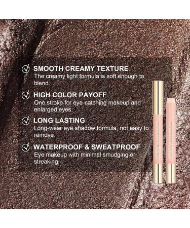 Oulac Glitter Brown Eyeshadow Stick - Waterproof & Long Lasting Vegan Eye Makeup (15) Velvet Teddy - Buy Online on GoSupps.com