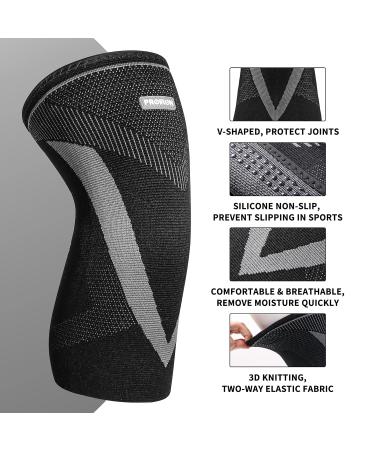 Buy Kniebandage 2 Pack - Breathable Anti-Slip Knee Supports for Men & Women | Compression for Meniscus Tears | XXL Black | Sports & Orthopedic Support - Buy Online on GoSupps.com