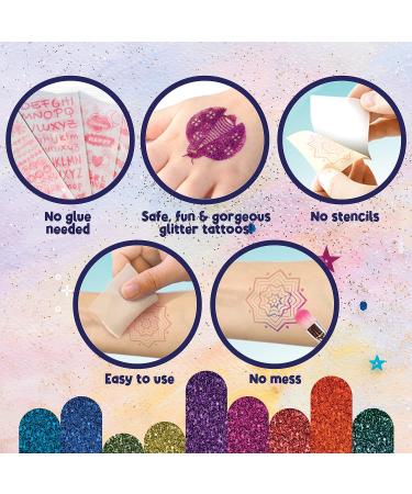 Purple Ladybug Glitter Tattoo Kit for Kids - 175 Designs, No Mess Temporary Tattoos for Girls, Tween Girls Gift Idea - Perfect for Girls Ages 8-10 - Buy Online on GoSupps.com