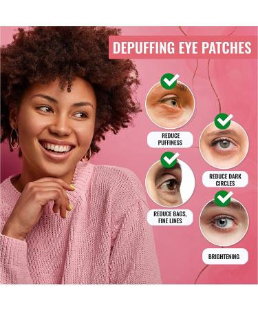Korean Skin Care Under Eye Patches (20 Pairs) - Caffeine Collagen Hydrogel Eye Mask for Dark Circles and Puffiness - Aloe Vera Rose Green Tea Gel Pads - Buy Online on GoSupps.com