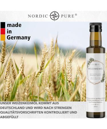 Wheat Germ Oil 250ml | Cold Pressed with Spermidine & Vitamin E | Nordic Pure - Buy Online on GoSupps.com