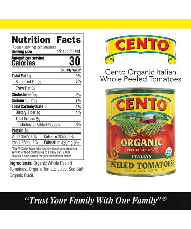 Cento Organic Italian Peeled Tomatoes 10.5 lbs (6 Pack) - Premium Quality - Buy Online on GoSupps.com