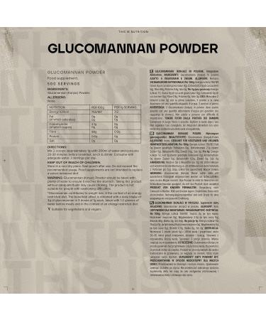 500g Bulk Glucomannan Powder Konjac - Natural Fiber Supplement - Buy Online on GoSupps.com