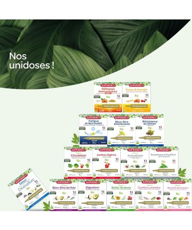 SUPERDIET - DRAINAFLORE ORGANIC - Complete detoxification program for the 5 emunctoria - Made in France -Portable format-20 Single doses of 15 ml - Buy Online on GoSupps.com