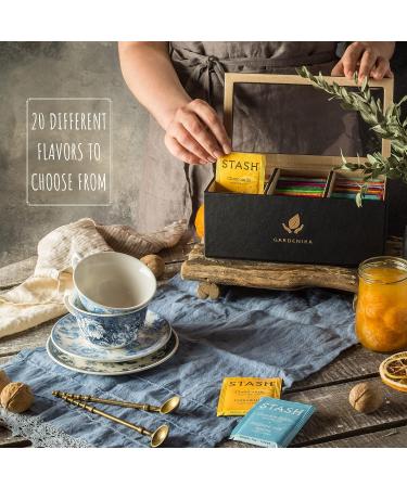 Stash Herbal Tea Sampler Gift Set - 60 Count Variety Pack with 20 Flavors - Caffeine-Free and Naturally Delicious - Perfect Holiday Gift for Women and Men - Buy Online on GoSupps.com