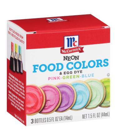 McCormick Neon Assorted Food Colors & Egg Dye, 1.5 fl oz 1.50 Fl Oz (Pack of 1) - Buy Online on GoSupps.com