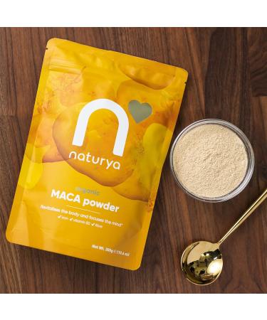 Naturya Organic Maca Powder 300g - Peruvian Superfood Rich in Riboflavin & Iron | Energy & Immunity Booster | Gluten-Free, Vegan & Kosher - Buy Online on GoSupps.com
