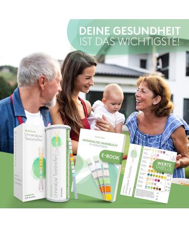 Buy 100x Medivinius Urine Analysis Test Strips - 10 Parameters for Accurate Urine Testing | Leukocytes Nitrite Protein & More - Buy Online on GoSupps.com