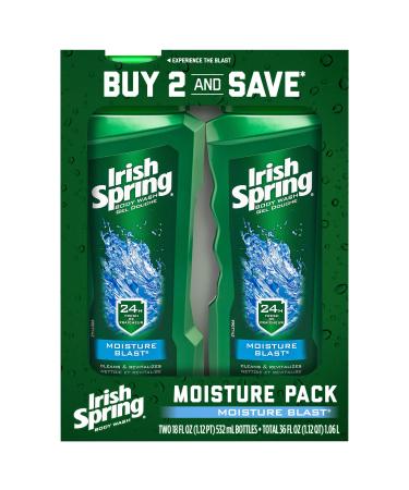 Irish Spring Body Wash Moisture Blast 18 Fluid Ounce (Pack of 2)