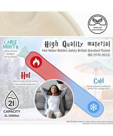 Harry Potter Long Hot Water Bottle with Cover 2L - Shoulder & Neck Relief | Perfect Harry Potter Gift for All Ages - Buy Online on GoSupps.com