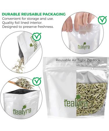 Tealyra Premium White Silver Needle Tea | Bai Hao Yinzhen from Fujian China | Superior Loose Leaf Chinese Silver Tip White Tea - 100g - Buy Online on GoSupps.com