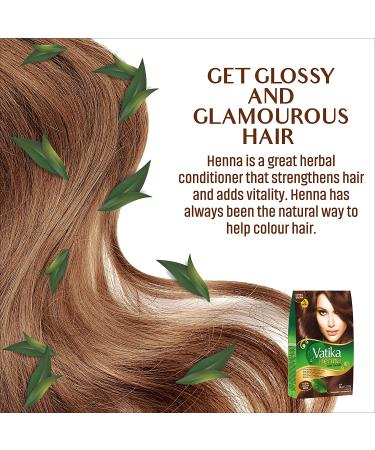 Vatika Henna Hair Colour Natural Brown 60g - Organic Hair Dye - Buy Online on GoSupps.com