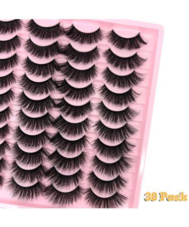Bulk Cat Eye Faux Mink Lashes - 30 Pairs C Curl 18mm Long 3D Volume Natural False Eyelashes for Wholesale - Buy Online on GoSupps.com