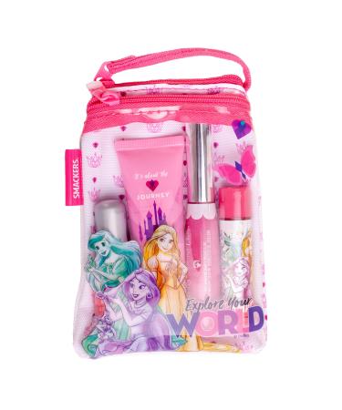 Lip Smacker Princess Glam Bag Makeup Set, Lip Balm, Lip Gloss, Nail Polish, Lotion Disney Princess