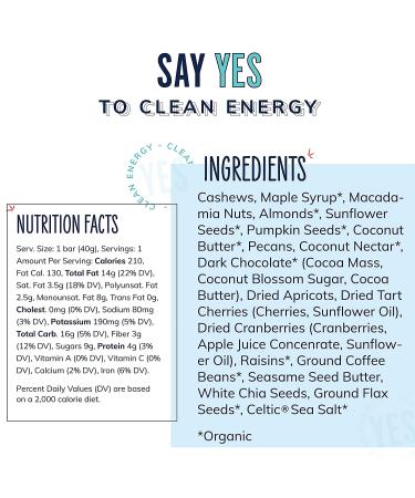 Yes Bar Snack Bar - Coffee & Chocolate, 6 Pack (1.4 oz Each) | Healthy Snack Option - Buy Online on GoSupps.com