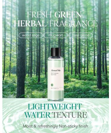 ABOUT ME SOOP Calming Aqua Toner Korean 90.6% Jeju Cypress Water pH Balancing Toner for All Skin Types Daily Gentle Exfoliation with Mandelic Acid & Centella Korean Skin Care 6.59oz 195ml - Buy Online on GoSupps.com