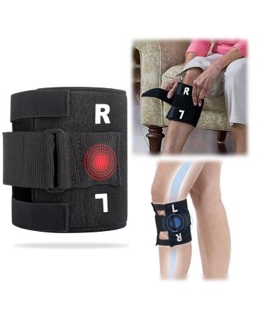 PURDU Sciatica Pain Relief Brace Devices Products Plus Sciatic Brace for Sciatica as Seen on TV Knee Braces for Knee Pain Women Men Lower Back Pain Relief Products for Both Left&Right Knee BLACK-1PACK