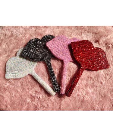 Sparkling Lip-Shaped Handheld Mirror Diamond Painting - Glitter Rhinestones Mirror - Bling Gift for Girlfriends, Wife, Mom - Pink DIY - Buy Online on GoSupps.com