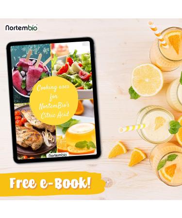 Nortembio Organic Anhydrous Citric Acid 2 Kg - Food Grade, 100% Pure Acidulant for Cooking & Confectionery. Ideal for Lemonade, Jams. Includes Recipes E-Book - Buy Online on GoSupps.com