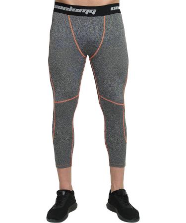 COOLOMG Youth Basketball Leggings Boys Men Compression Capri Tights - Gray XX-Small - Buy Online on GoSupps.com