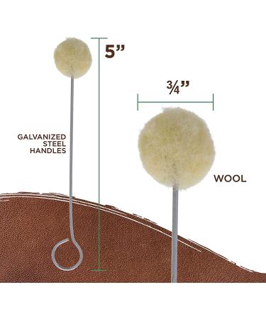 Wool Daubers Ball Brush (Pack of 100) - Leather Dye Applicator Tool for Crafting & DIY Projects - Buy Online on GoSupps.com