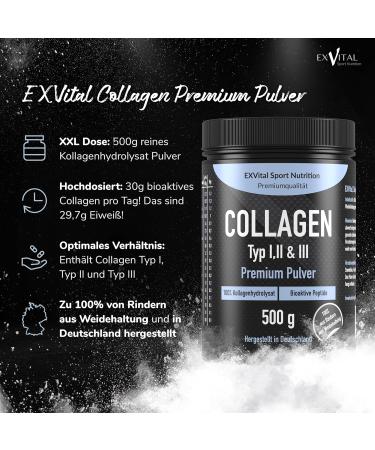 Buy Bioactive Collagen Peptides Powder 500g - Type 1 2 & 3 Hydrolysate for Lift Drink | Tasteless Protein Supplement - Shop Internationally - Buy Online on GoSupps.com