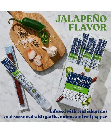 Lorissa's Kitchen Grass-Fed Beef Sticks - Jalapeno Flavor  1 oz - Pack of 24 - Buy Online on GoSupps.com