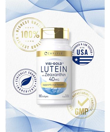 Carlyle Visi Gold Lutein & Zeaxanthin 40mg - 180 Softgels | Eye Health Supplement - Buy Online on GoSupps.com
