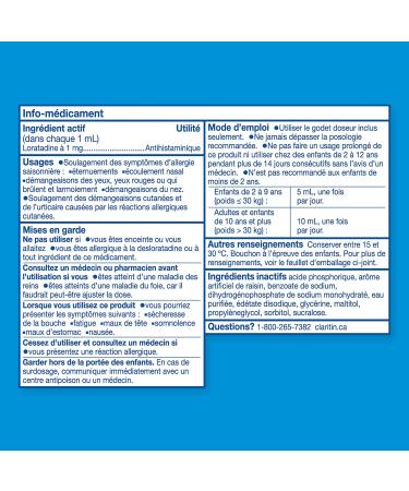 Claritin Kids Syrup Allergy Medication - 24 Hour Non-Drowsy Kids Allergy Medicine Antihistamines For Kids Fast Allergy Relief Of Itchy Watery Eyes Sneezing Runny Nose Itchy Skin and Hives 120mL - Buy Online on GoSupps.com