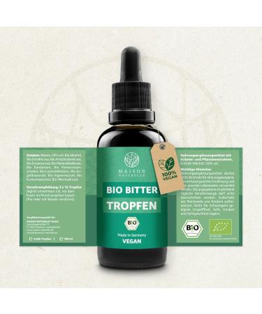 Maison Naturelle Organic Drops (100ml) | Hildegard von Bingen Bitter Herbs Concentrate - Natural Wellness Solution - Buy Online on GoSupps.com