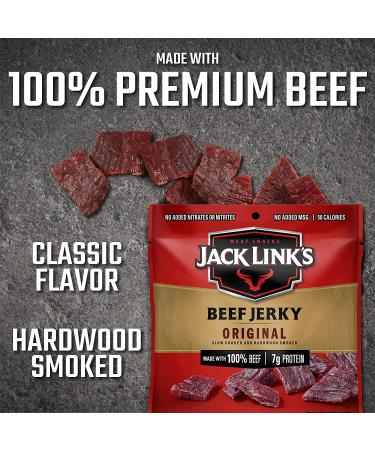 Jack Link's Beef Jerky Multipack - 5 Original 0.625 Oz Bags, 7g Protein, Flavorful Ready-to-Eat Snack - Buy Online on GoSupps.com
