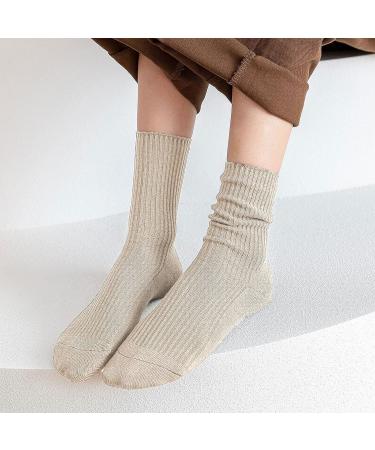 Ruzister Women's Crew Socks - 3 Pairs of Cute Comfortable Premium Cotton Knit Sports Socks - Perfect Gift for Leisure Wear - Buy Online on GoSupps.com