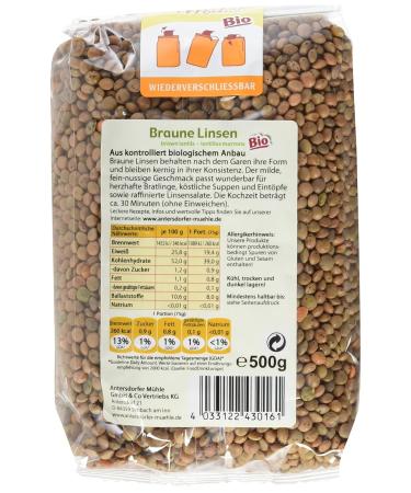 Buy Antersdorfer M hle Brown Lentils - 3 Pack (3 x 500g) | Premium Quality International Shipping Available - Buy Online on GoSupps.com