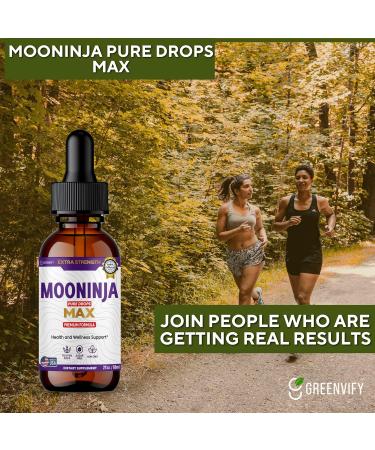 GREENVIFY Mooninja Pure Drops Max Extra Strength Health and Wellness Support 60 Servings 2 fl oz (3) - Buy Online on GoSupps.com