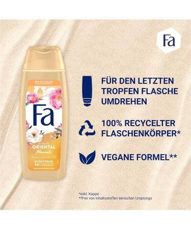 handle FA Oriental Moments Shower gel 2 pieces 2 x 250 ml 95 ingredients of natural origin enjoy the delicate scent of desert rose and sandalwood with the nourishing shower cream - Buy Online on GoSupps.com