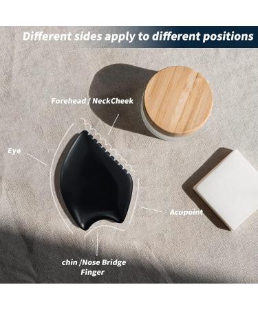 Gua Sha Massage Tool - Natural Black Stone Scraping Board for Facial Skin Care & Massager | Shop Internationally - Buy Online on GoSupps.com