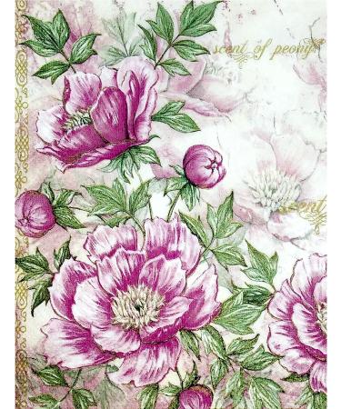 Vintage Flower Theme Mulberry Rice Paper 8x10.5 inch - 6 Different Printed Images for Decoupage Crafts and Mixed Media Art - Buy Online on GoSupps.com