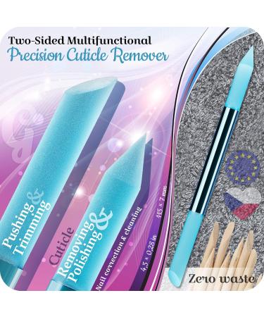 Professional Glass Nail Shaver & File - Precision Manicure Tool for Cuticles | Czech Quality Baby Blue - Buy Online on GoSupps.com