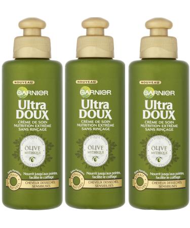 Garnier Ultra Doux Mythic Olive - Extreme Nutrition Leave-In Cream - Pack of 3