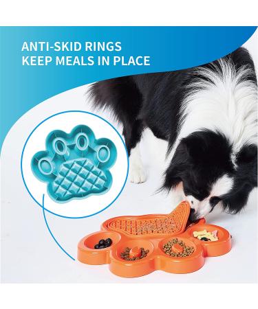 PetDreamHouse PAW 2-in-1 Slow Feeder Interactive Bowl & Lick Mat - Blue - Buy Online on GoSupps.com