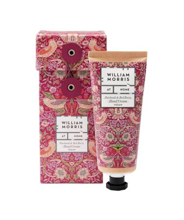 William Morris At Home Strawberry Thief Hand Cream | Leave Hands Soft & Cared For | Patchouli & Red Berry Scented | Strawberry Thief Print | Perfect Stocking Filler  100ml