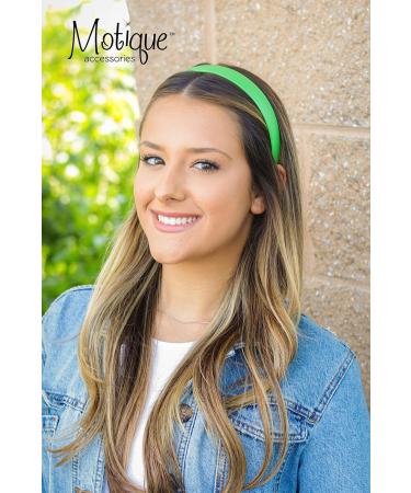 Motique Accessories 1 Inch Vegan Leather Headband for Women and Girls (Kelly Green) - Buy Online on GoSupps.com