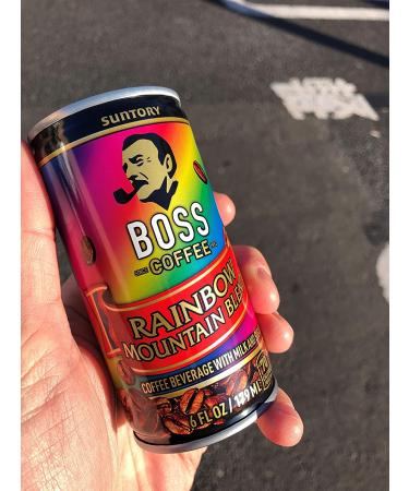 BOSS Coffee by Suntory Rainbow Mountain Blend Flash Brew 6oz 12 Pack - Imported Japanese Espresso Doubleshot, Ready to Drink, Contains Milk - Gluten-Free - Buy Online on GoSupps.com