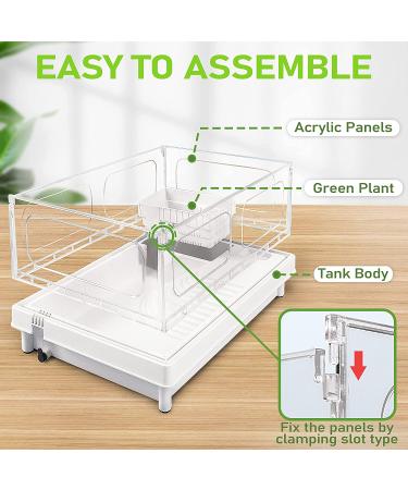 Orlushy Turtle Tank: Anti-Escaping Reptile Terrarium with Drainage Outlet | Ideal for Turtles, Crayfish, Crab, and Lizard | Multi-Functional Design - Buy Online on GoSupps.com