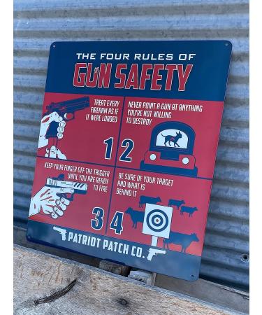 Patriot Patch Co Gun Safety Rules Shooting Range Sign - Firearms Safety - Buy Online on GoSupps.com