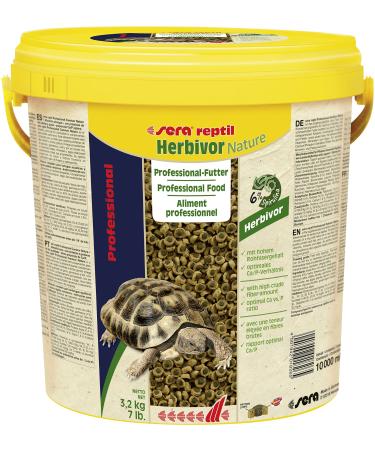 Sera Reptil Professional Herbivor Nature |10 L (3.2 kg) for land turtles & iguanas |Without color and preservatives |Rich in vitamins minerals & algae 10 l (1 Pack) single
